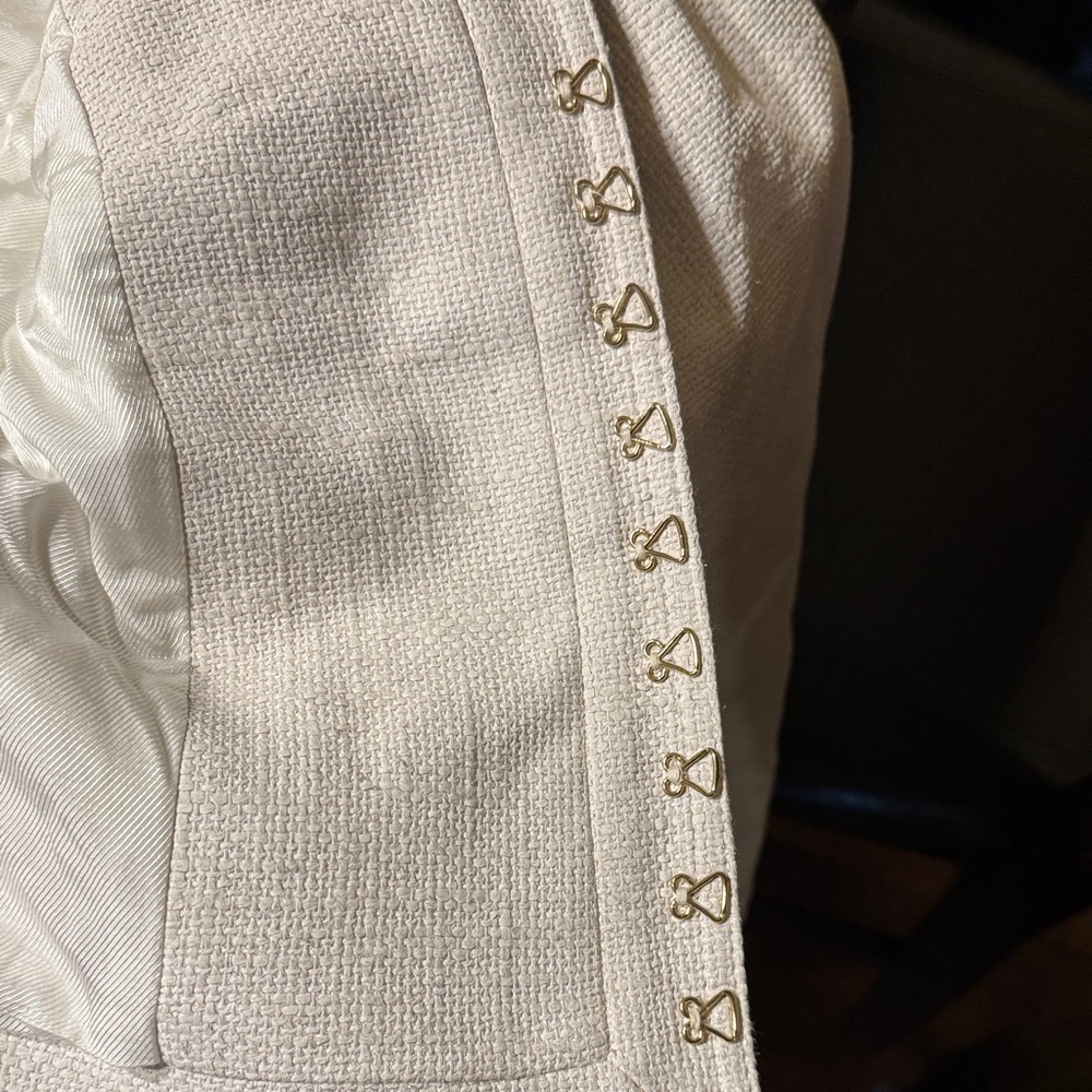 Balmain Ivory Blazer with Gold Accents - Picture 4 of 9